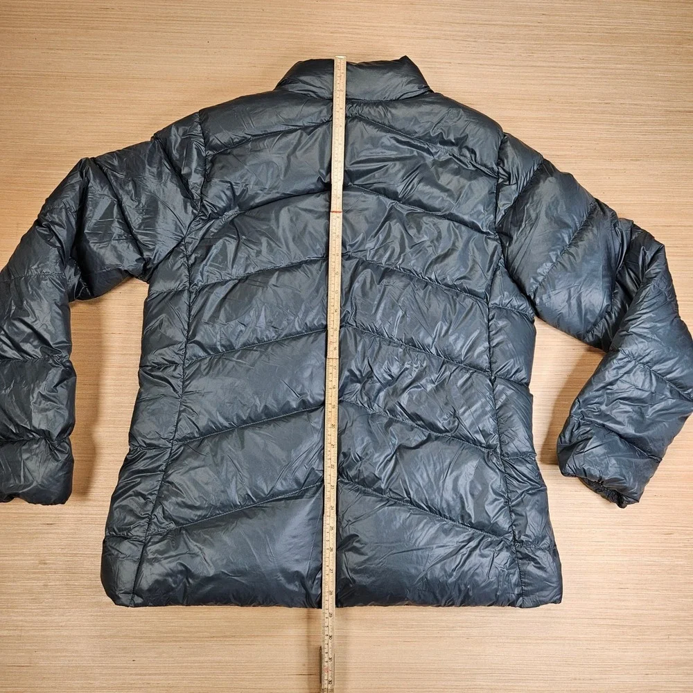 Eddie Bauer Packable Down 650 Puffer Jacket Women L Gray EB6061 Winter Gorpcore